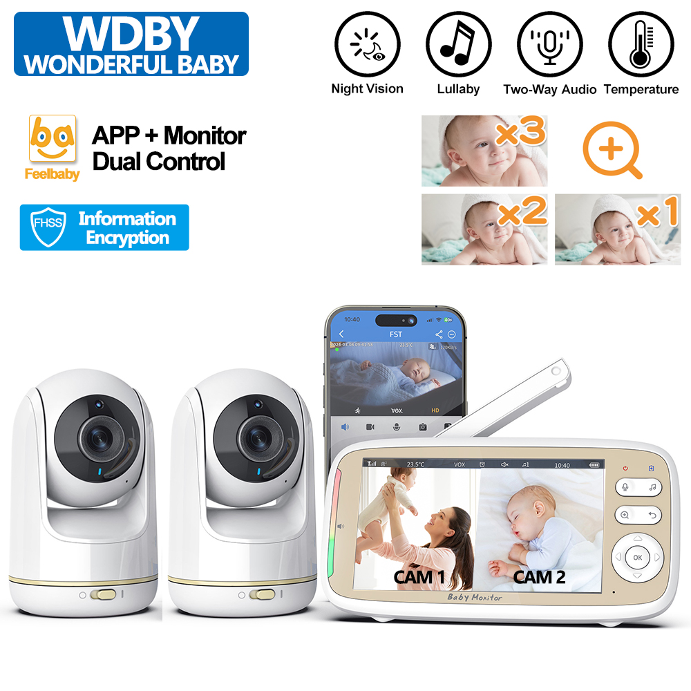 Wireless Baby Monitor - VB803 PRO Baby Monitor,con 2pcs Zoom