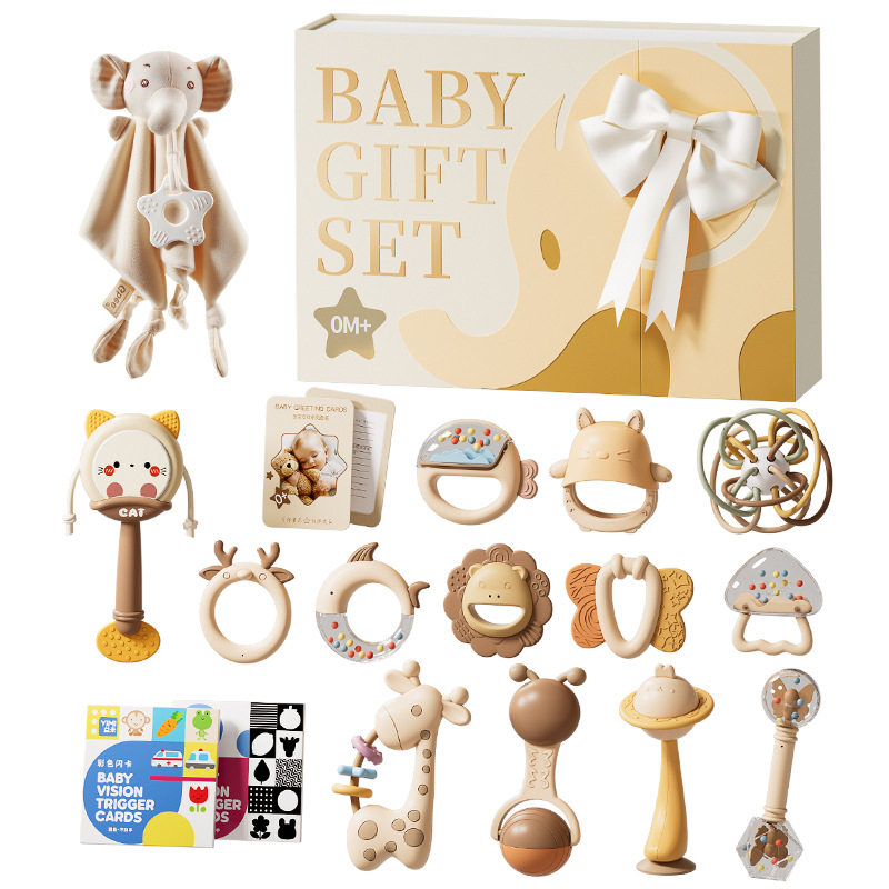 Baby Rattle Toy Set - Juego de Sonajeros de Silicona de