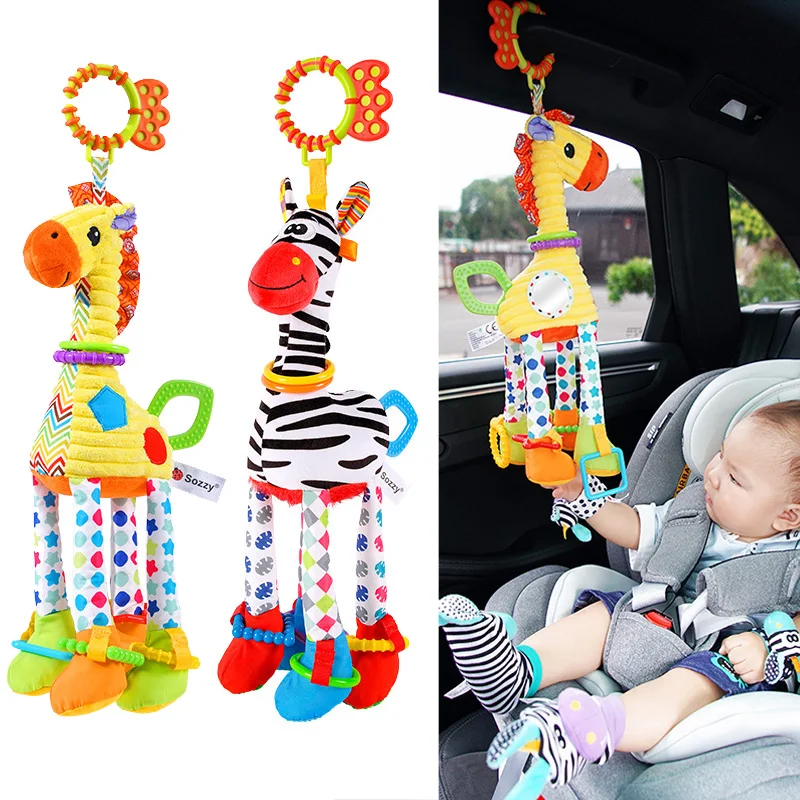 Baby Rattle Toy Set - Sonajeros de animales de cebra y