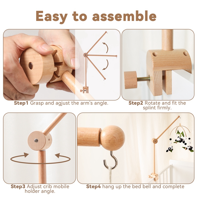 Soporte de campana para cama d - Baby Rattle Toy Set reseña y precio