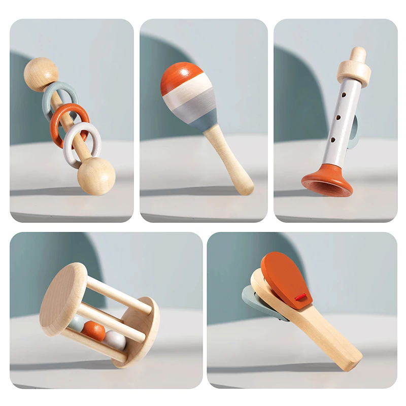5 uds instrumentos musicales p - Baby Rattle Toy Set reseña y precio